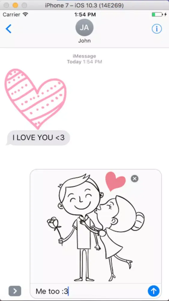 Couple Love - Emoji Sticker سکرین شاٹس