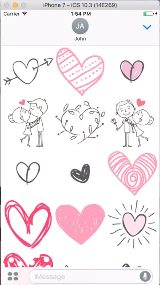 Couple Love - Emoji Sticker سکرین شاٹس