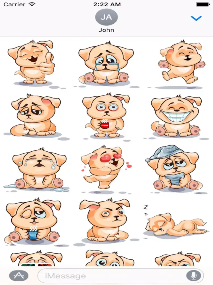 Zrzuty ekranu Dog Cute Sticker Pack 02 iPad 