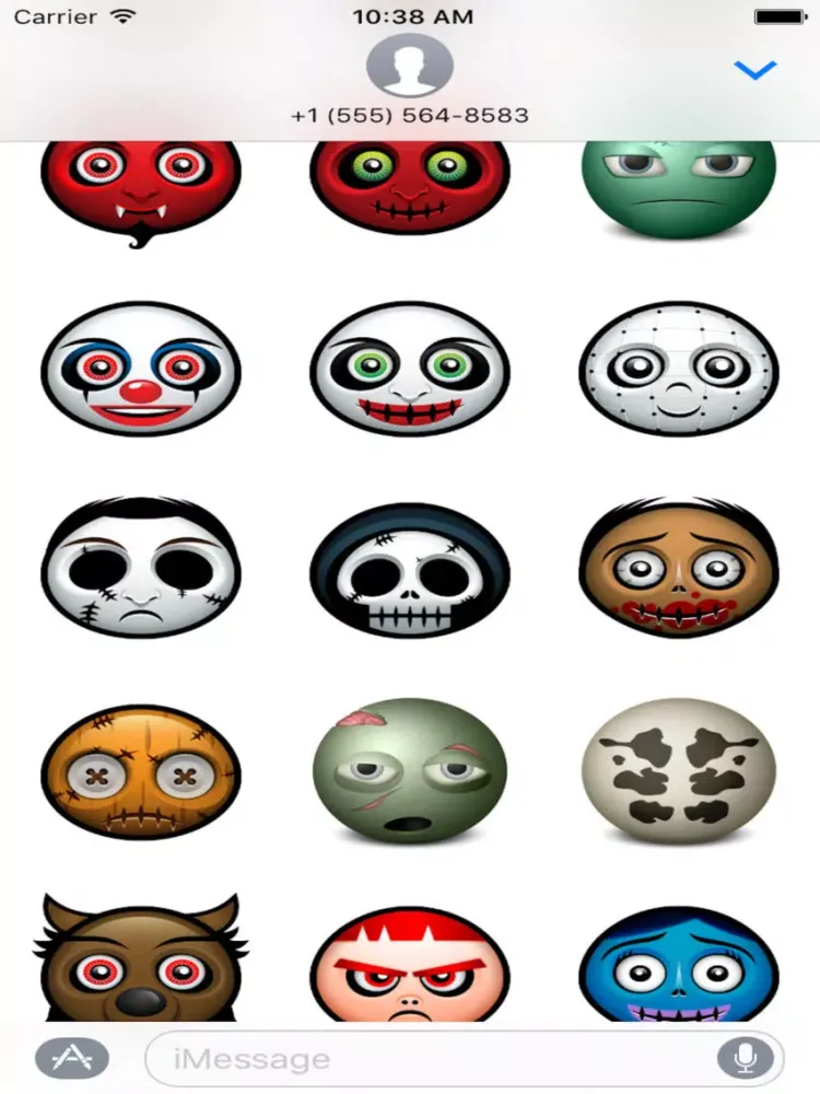 تصاویر Halloween Face Emoji - Sticker iPad 
