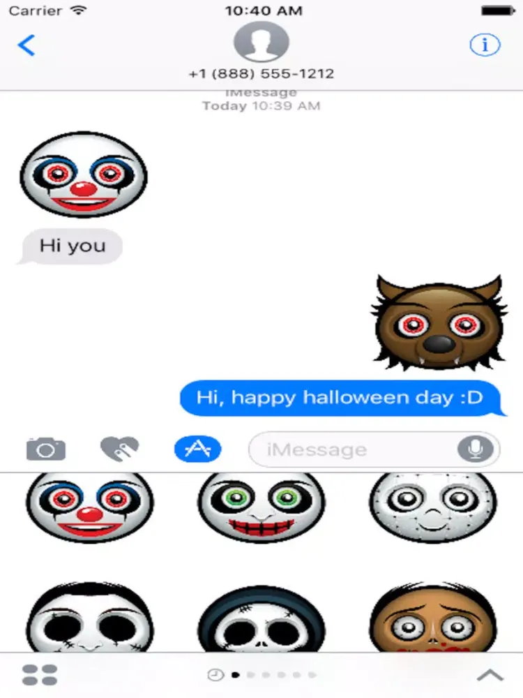 تصاویر Halloween Face Emoji - Sticker iPad 