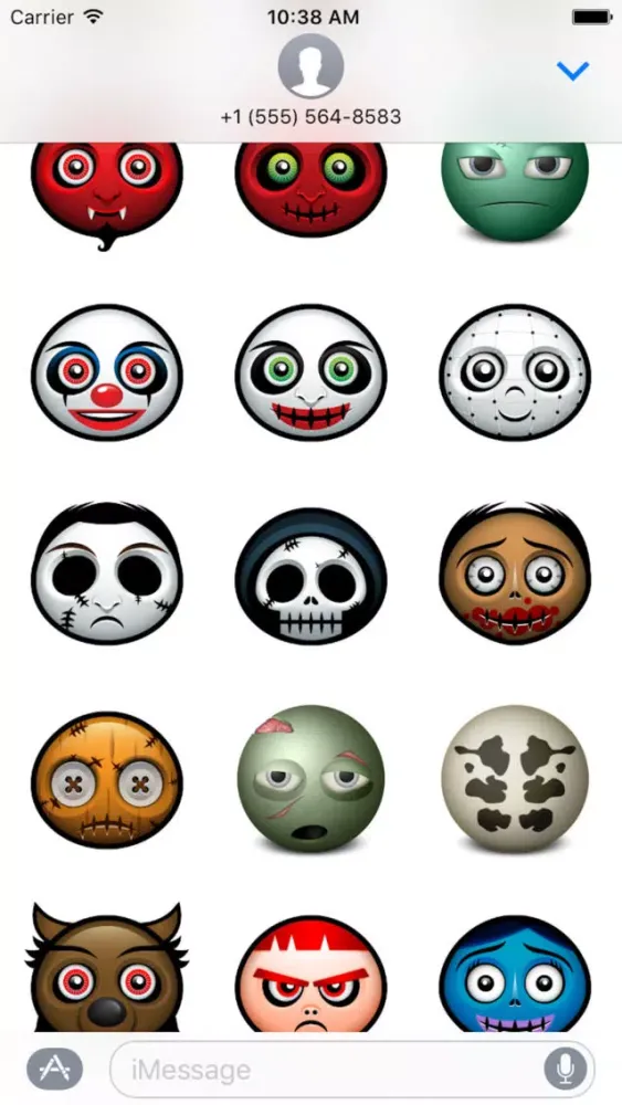 تصاویر Halloween Face Emoji - Sticker