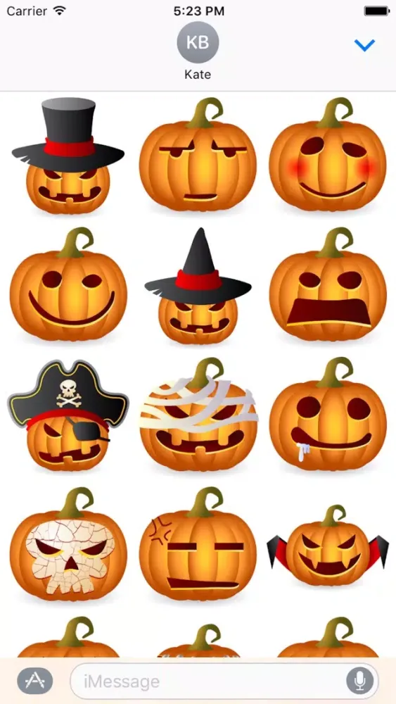 Pumpkin Halloween Sticker - Emoji Screenshots