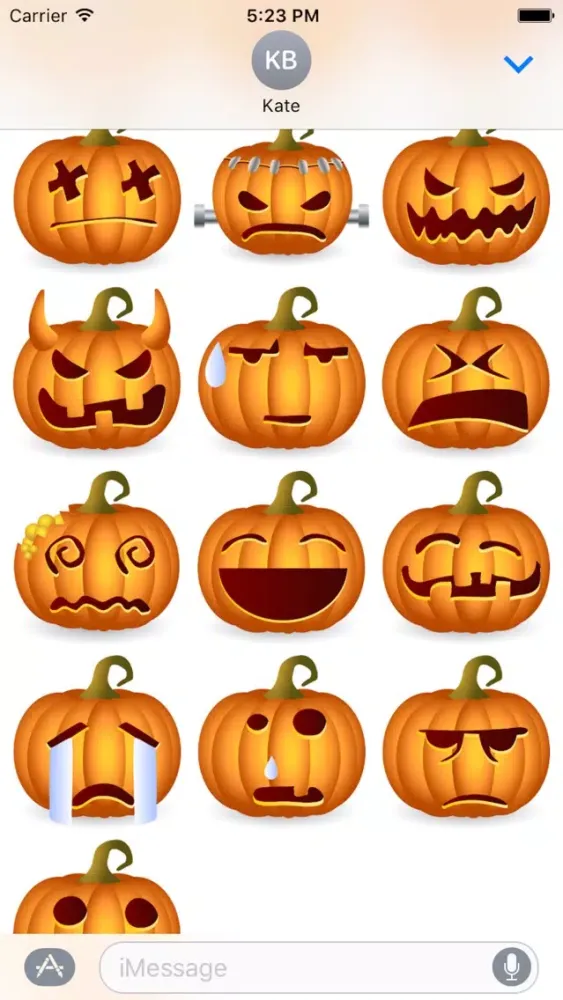 Pumpkin Halloween Sticker - Emoji Screenshots