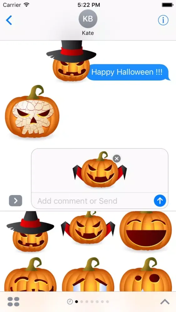 Pumpkin Halloween Sticker - Emoji Screenshots