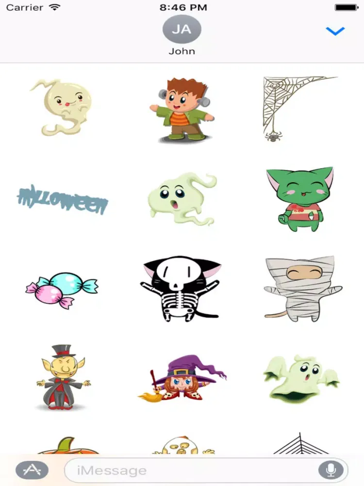 Captures d'écran de Halloween Kitty Sticker iPad 