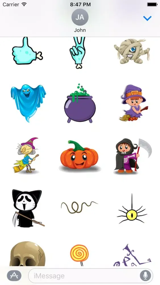 Captures d'écran de Halloween Kitty Sticker