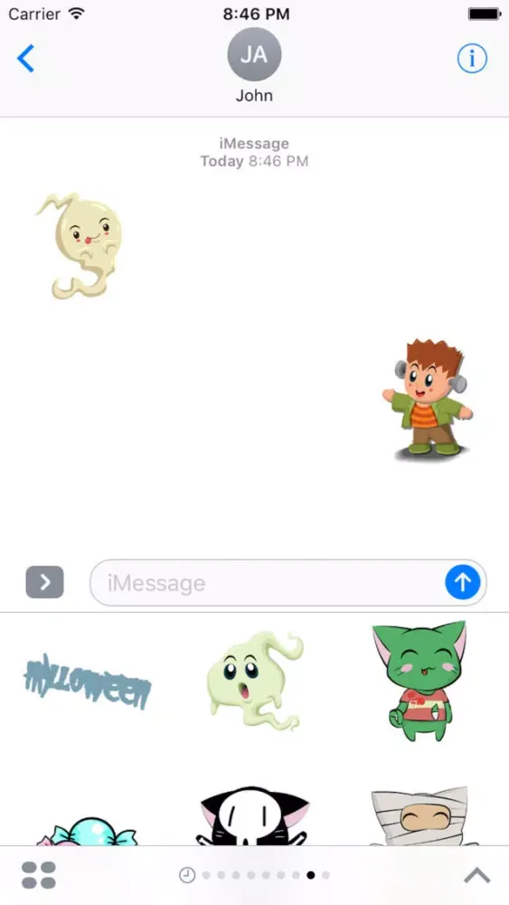 Captures d'écran de Halloween Kitty Sticker