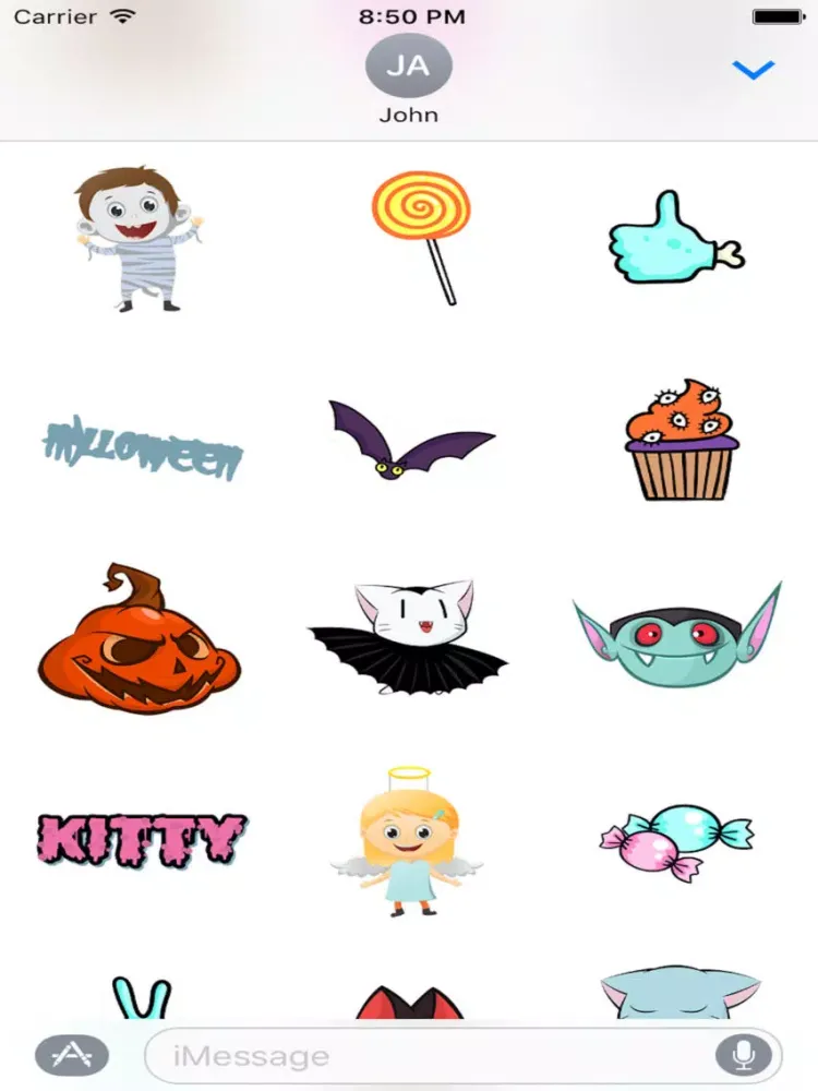 Capturas de tela do Halloween Cartoon Sticker iPad 