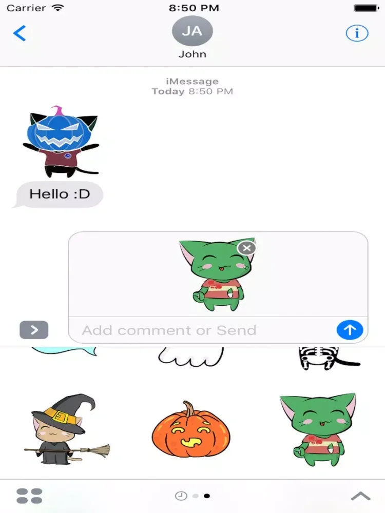 Capturas de tela do Halloween Cartoon Sticker iPad 
