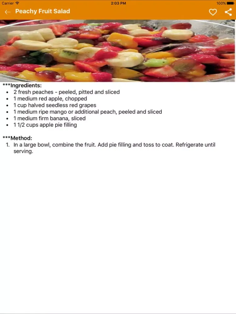 Capturas de pantalla de Delicious Peach Recipes - Desserts Recipes iPad 