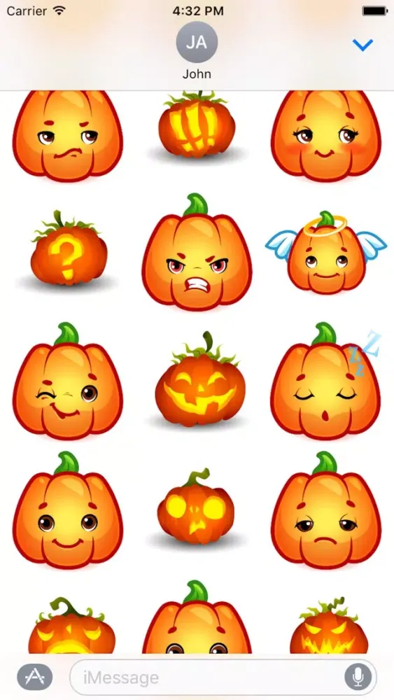 Happy Halloween Pumpkin Sticker Pack 02应用截图