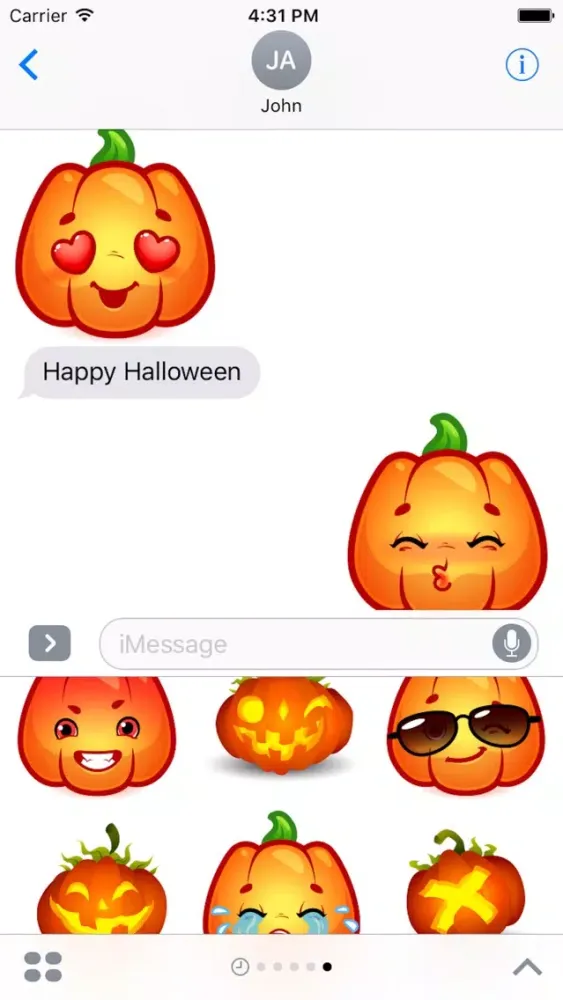 Happy Halloween Pumpkin Sticker Pack 02应用截图