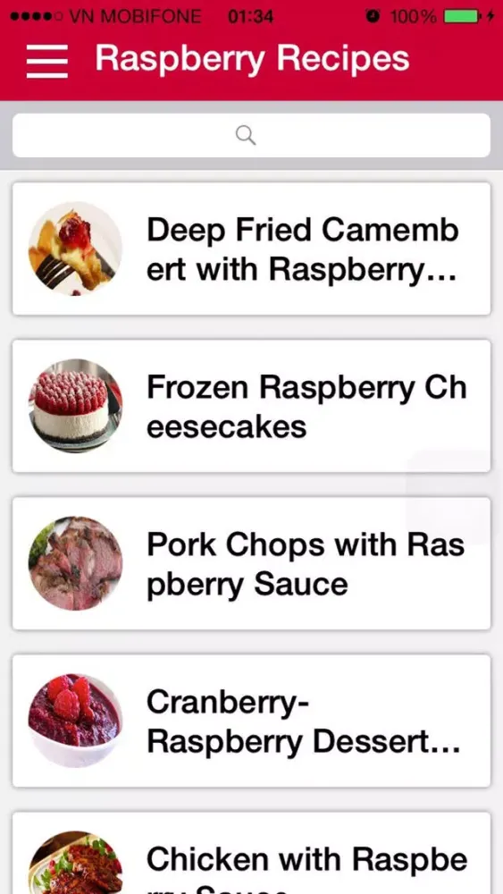 Raspberry Recipes - Collection of 200+ Raspberry Breakfast , Lunch and Dinner Recipes应用截图