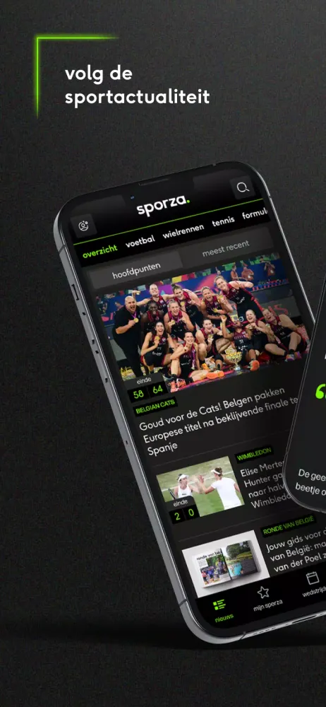 Ảnh chụp màn hình của sporza