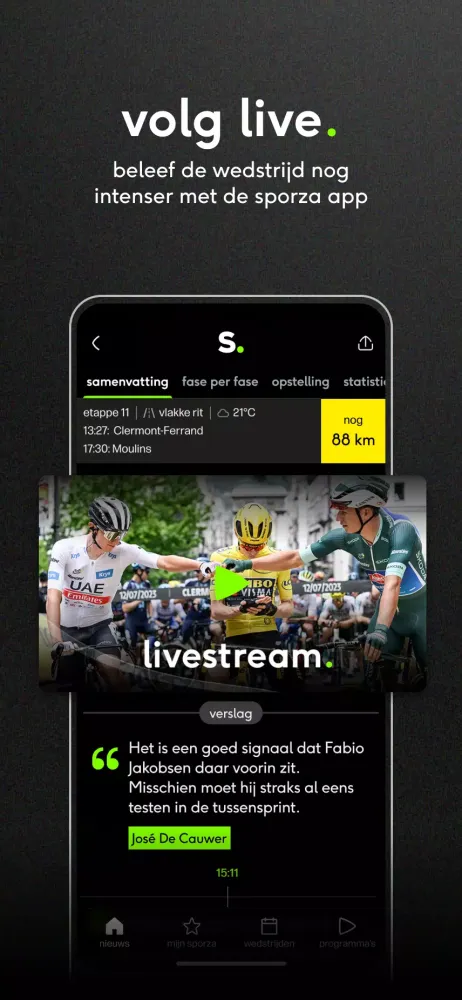 Ảnh chụp màn hình của sporza
