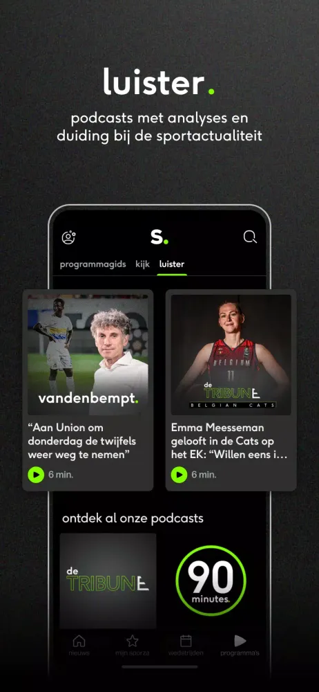 Ảnh chụp màn hình của sporza