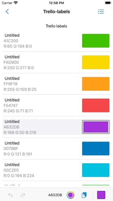 Zrzuty ekranu Swatches Reader