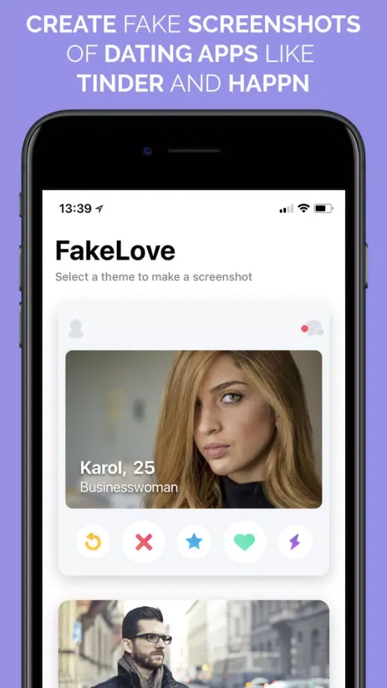 Tangkapan skrin FakeLove - Fake Dating Apps