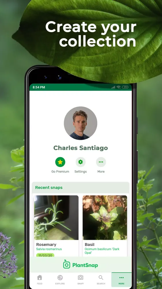 Скриншоты PlantSnap