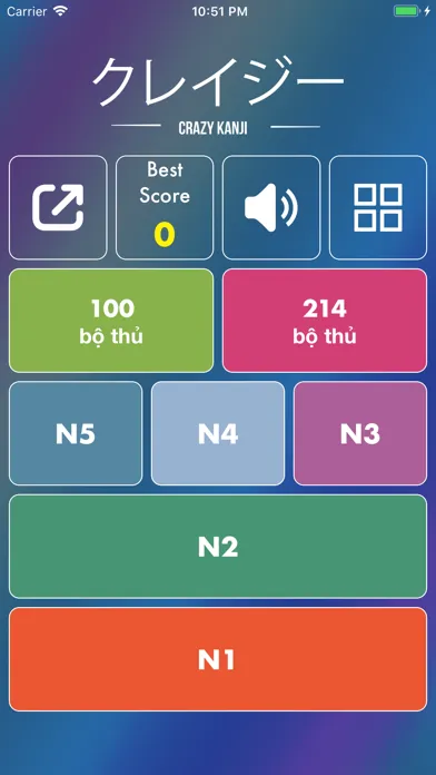 Tangkapan layar Crazy Kanji
