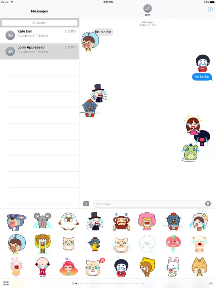 Burst into tears animated - Fx Sticker iPad  스크린샷