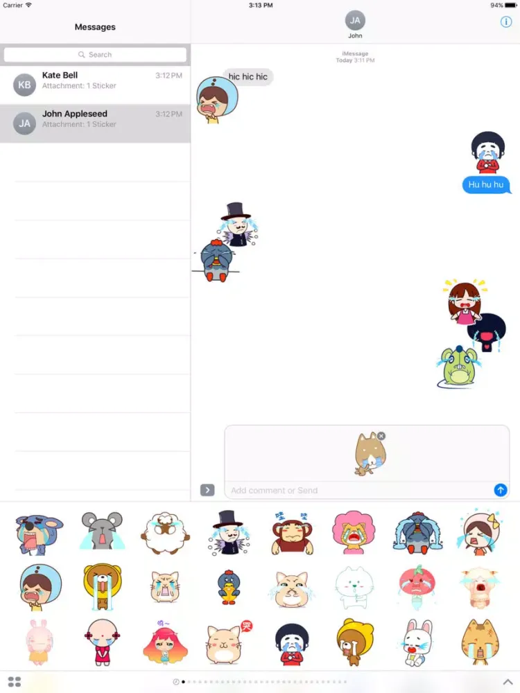 Burst into tears animated - Fx Sticker iPad  스크린샷