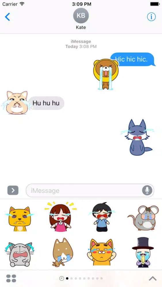 Burst into tears animated - Fx Sticker 스크린샷