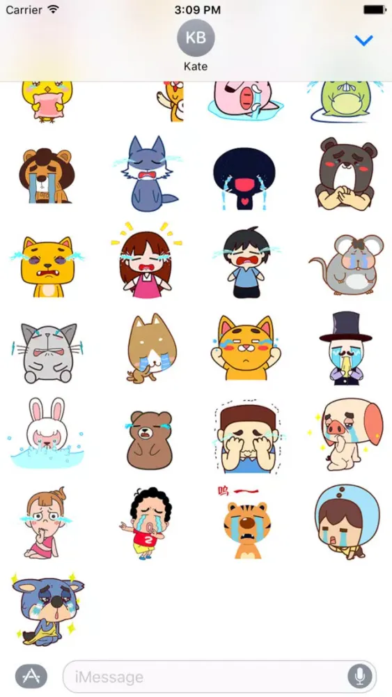 Burst into tears animated - Fx Sticker 스크린샷