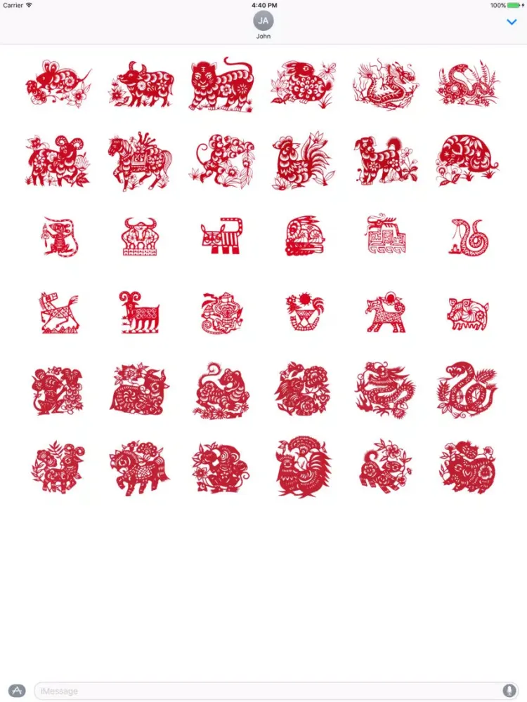 Ảnh chụp màn hình của Chinese Zodiac - Fx Sticker iPad 
