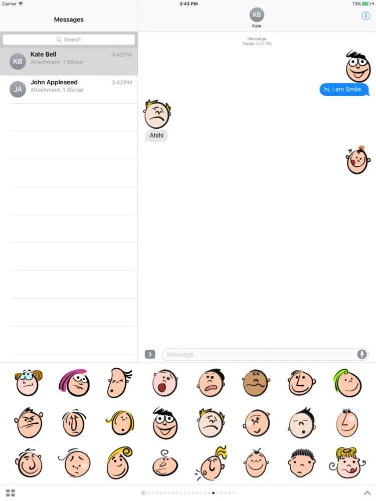 تصاویر Faces Smile Doodle - Fx Sticker iPad 