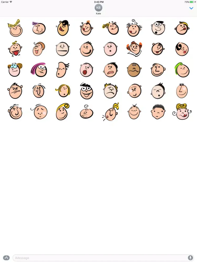 تصاویر Faces Smile Doodle - Fx Sticker iPad 