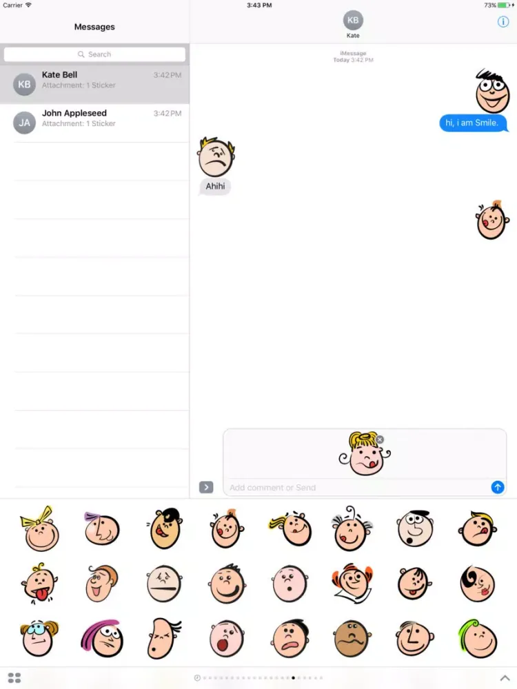 تصاویر Faces Smile Doodle - Fx Sticker iPad 