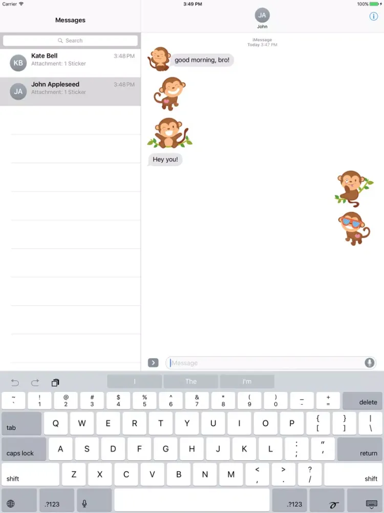 Captures d'écran de Funny Monkey - Fx Sticker iPad 