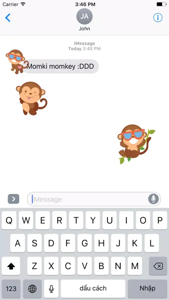 Captures d'écran de Funny Monkey - Fx Sticker