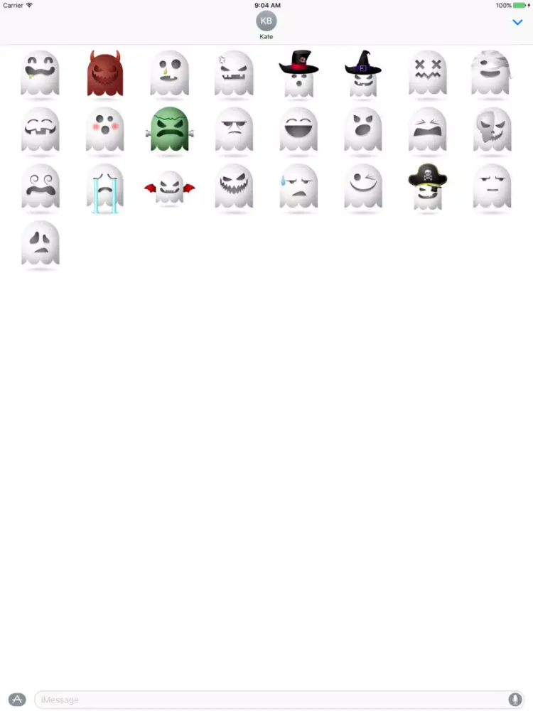 Ảnh chụp màn hình của Happy Ghost emojis for Halloween - Fx Sticker iPad 
