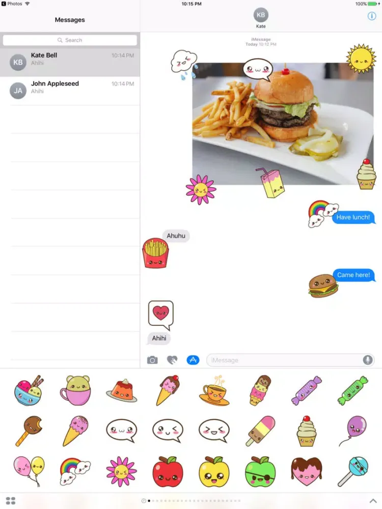 Happy Lunch - Fx Sticker iPad  Screenshots