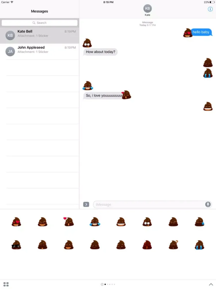 Скриншоты Happy Poop - Fx Sticker iPad 