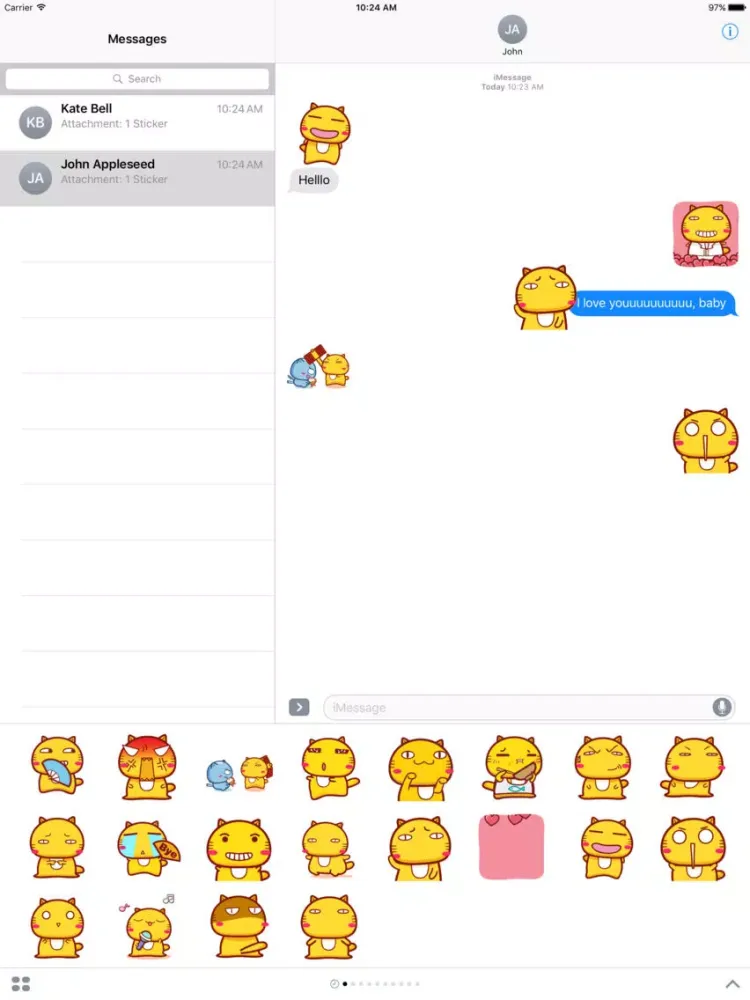 صور Kiiro Neko - Fx Sticker iPad 