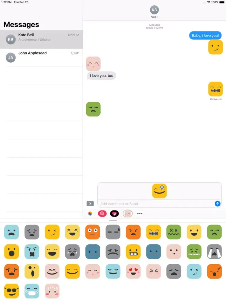 Color lovely square emoji iPad  سکرین شاٹس