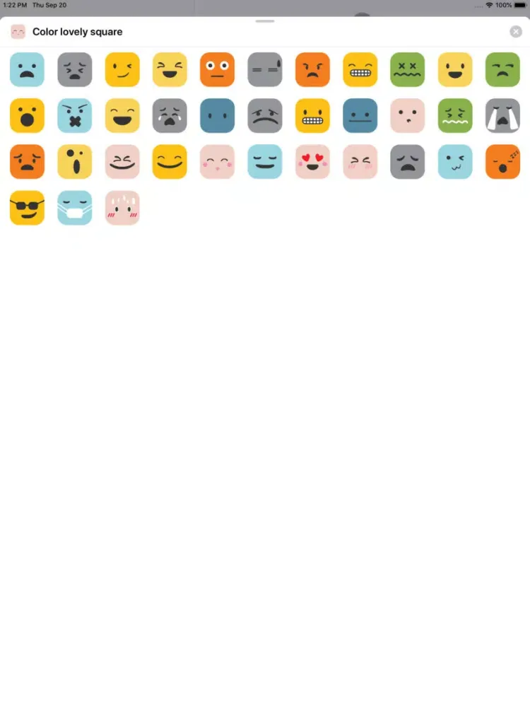 Color lovely square emoji iPad  سکرین شاٹس