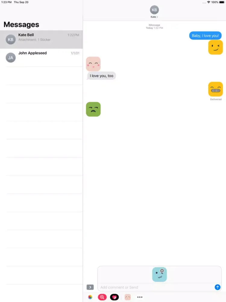 Color lovely square emoji iPad  سکرین شاٹس