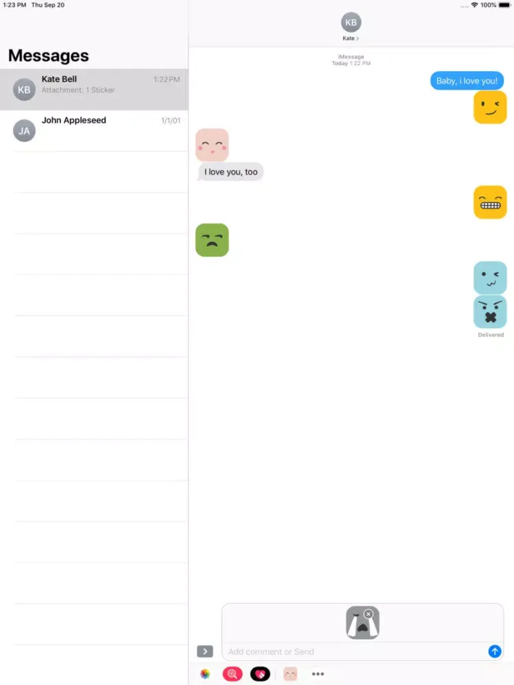 Color lovely square emoji iPad  سکرین شاٹس