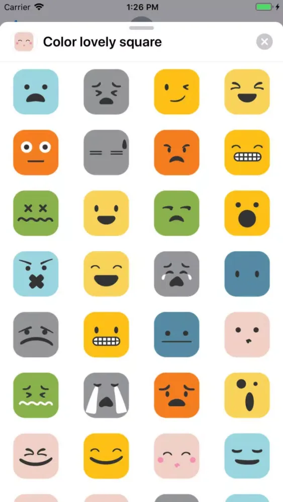 Color lovely square emoji سکرین شاٹس