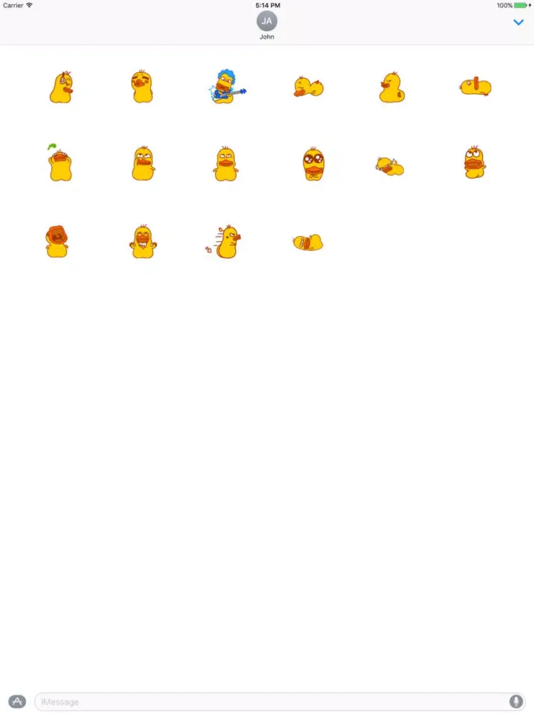 Capturas de tela do Mental duck emojis animated - Fx Sticker iPad 