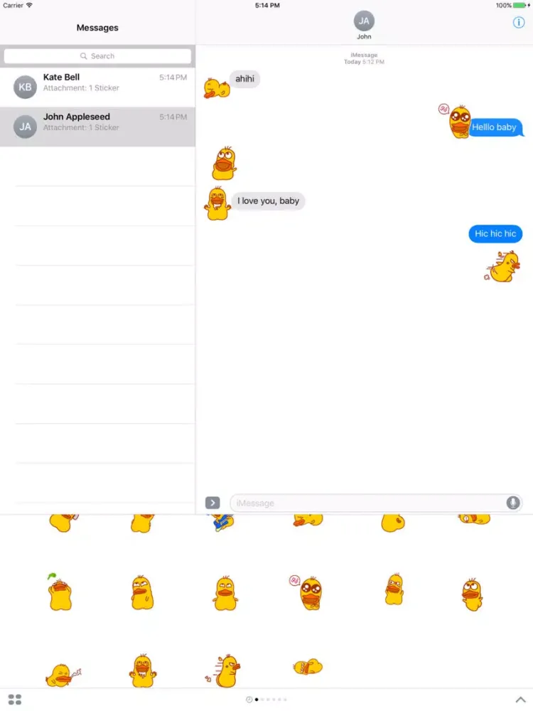 Capturas de tela do Mental duck emojis animated - Fx Sticker iPad 