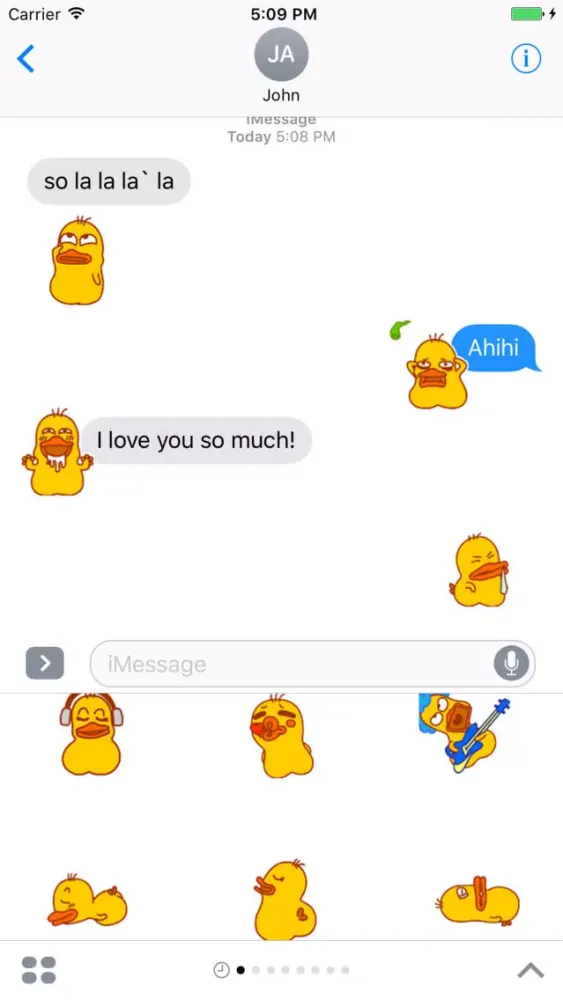 Capturas de tela do Mental duck emojis animated - Fx Sticker