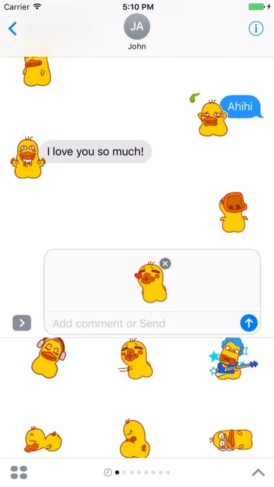 Capturas de tela do Mental duck emojis animated - Fx Sticker