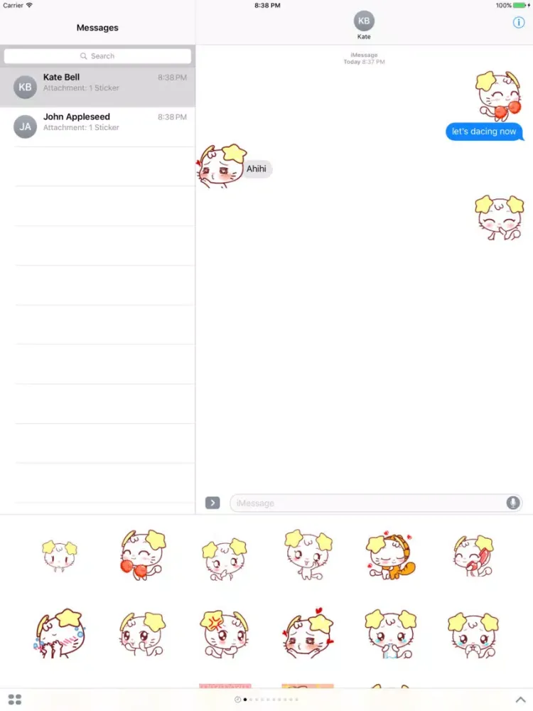 Lovely cat Gif - Fx Sticker iPad 應用截圖