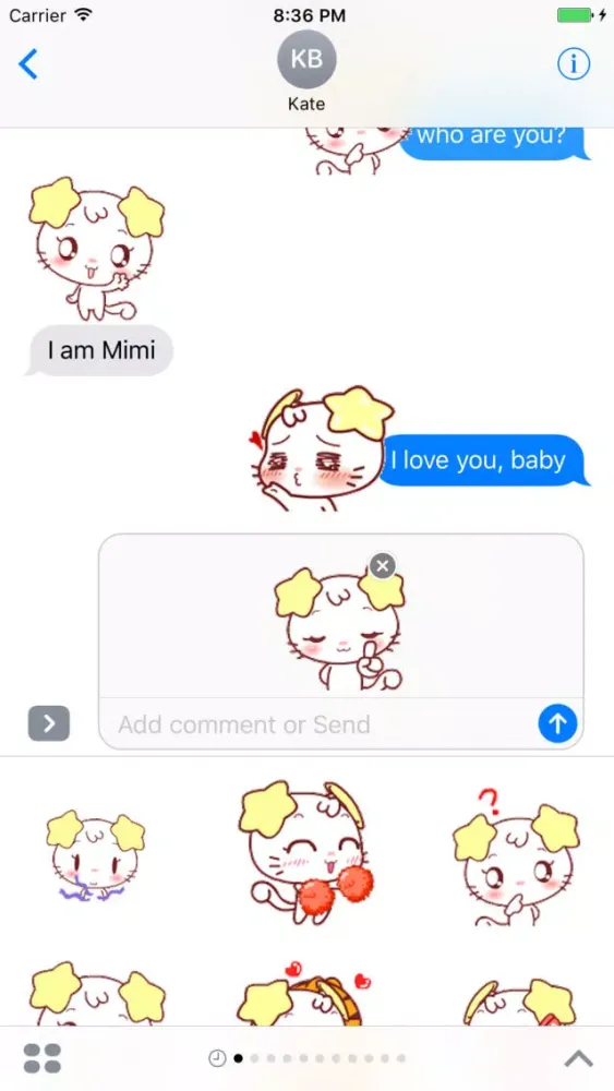 Lovely cat Gif - Fx Sticker應用截圖
